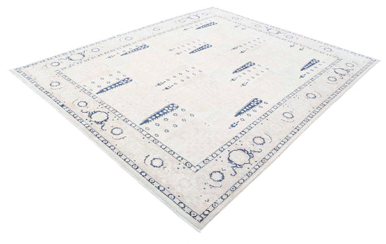 Traditional Hand Knotted Serenity Farhan Wool Rug of Size 7'7'' X 9'6'' in Brown and Brown Colors - Made in Afghanistan