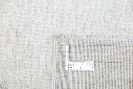 Traditional Hand Knotted Serenity Farhan Wool Rug of Size 2'9'' X 12'2'' in Ivory and Taupe Colors - Made in Afghanistan