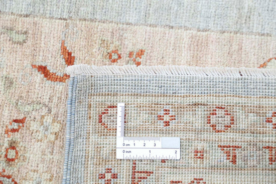 Traditional Hand Knotted Serenity Farhan Wool Rug of Size 5'7'' X 8'6'' in Blue and Ivory Colors - Made in Afghanistan