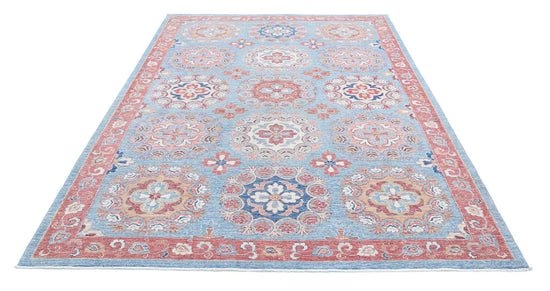 Traditional Hand Knotted Suzani Farhan Wool Rug of Size 4'6'' X 6'7'' in Multi and Multi Colors - Made in Afghanistan