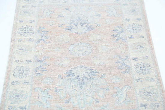 Traditional Hand Knotted Serenity Farhan Wool Rug of Size 2'1'' X 3'0'' in Taupe and Ivory Colors - Made in Afghanistan