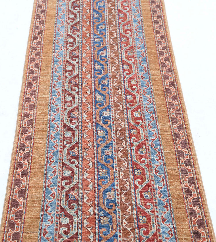 Traditional Hand Knotted Shaal Farhan Wool Rug of Size 1'11'' X 5'10'' in Multi and Multi Colors - Made in Afghanistan