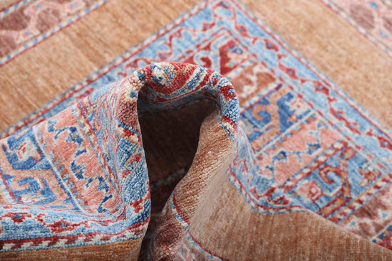 Traditional Hand Knotted Shaal Farhan Wool Rug of Size 2'10'' X 4'0'' in Multi and Multi Colors - Made in Afghanistan