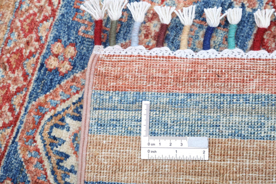 Traditional Hand Knotted Khurjeen Farhan Wool Rug of Size 2'9'' X 3'10'' in Multi and Multi Colors - Made in Afghanistan