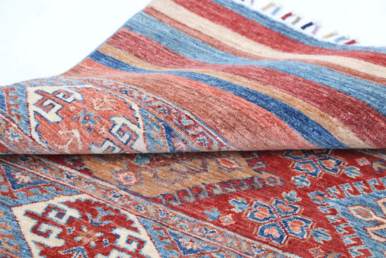 Traditional Hand Knotted Khurjeen Farhan Wool Rug of Size 3'1'' X 5'0'' in Multi and Multi Colors - Made in Afghanistan