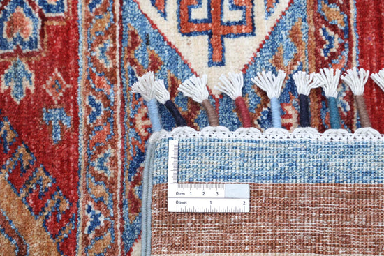 Traditional Hand Knotted Khurjeen Farhan Wool Rug of Size 3'0'' X 4'10'' in Multi and Multi Colors - Made in Afghanistan