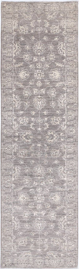 Traditional Hand Knotted Ziegler Farhan Wool Rug of Size 2'9'' X 9'9'' in Brown and Brown Colors - Made in Afghanistan