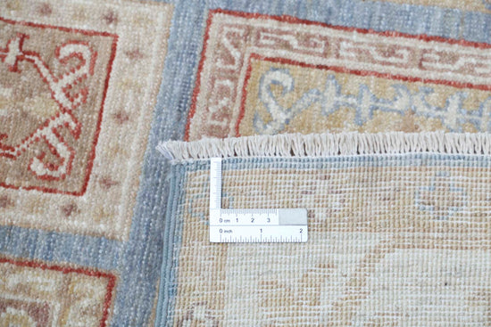Traditional Hand Knotted Serenity Farhan Wool Rug of Size 2'6'' X 8'3'' in Blue and Ivory Colors - Made in Afghanistan