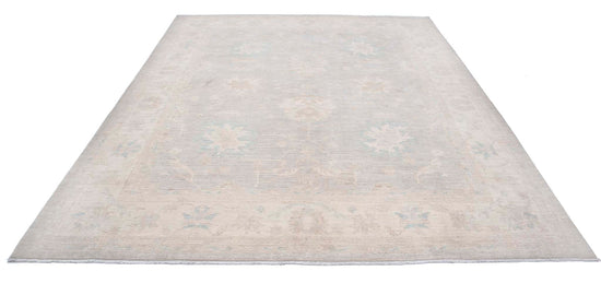 Traditional Hand Knotted Serenity Farhan Wool Rug of Size 8'3'' X 10'0'' in Blue and Ivory Colors - Made in Afghanistan