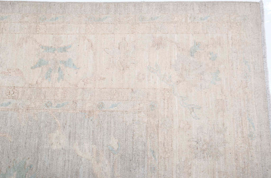 Traditional Hand Knotted Serenity Farhan Wool Rug of Size 8'3'' X 10'0'' in Blue and Ivory Colors - Made in Afghanistan