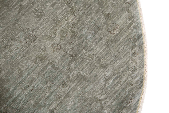 Transitional Hand Knotted Overdyed Farhan Wool Rug of Size 5'4'' X 5'6'' in Grey and Grey Colors - Made in Afghanistan