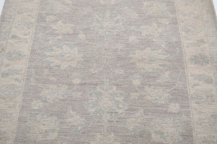 Traditional Hand Knotted Serenity Farhan Wool Rug of Size 3'1'' X 4'7'' in Brown and Ivory Colors - Made in Afghanistan