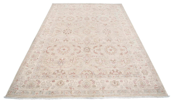 Traditional Hand Knotted Ziegler Farhan Wool Rug of Size 3'4'' X 4'8'' in Red and Blue Colors - Made in Afghanistan