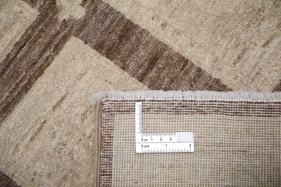 Traditional Hand Knotted Serenity Farhan Wool Rug of Size 2'6'' X 3'10'' in Brown and Ivory Colors - Made in Afghanistan