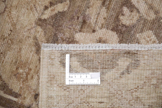 Traditional Hand Knotted Ziegler Farhan Wool Rug of Size 2'8'' X 3'10'' in Brown and Brown Colors - Made in Afghanistan