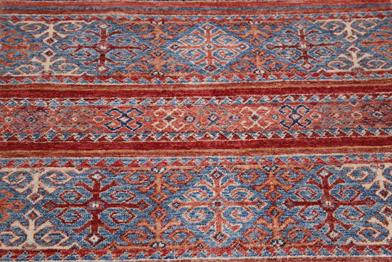 Traditional Hand Knotted Khurjeen Farhan Wool Rug of Size 2'7'' X 4'0'' in Multi and Multi Colors - Made in Afghanistan