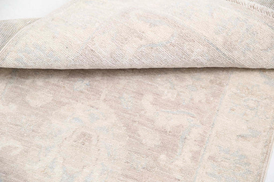 Traditional Hand Knotted Serenity Farhan Wool Rug of Size 2'1'' X 3'0'' in Brown and Ivory Colors - Made in Afghanistan