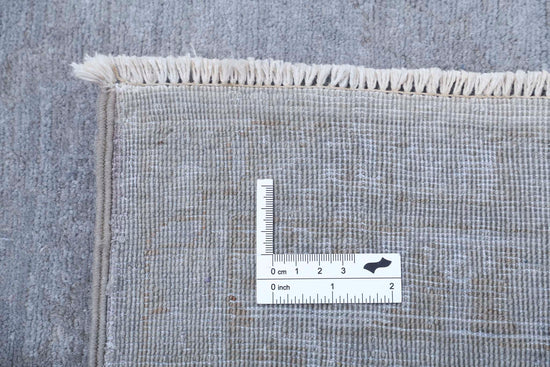 Transitional Hand Knotted Overdyed Haji Jalili Wool Rug of Size 8'7'' X 11'3'' in Grey and  Colors - Made in Afghanistan