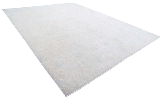 Transitional Hand Knotted Artemix Haji Jalili Wool Rug of Size 12'1'' X 15'8'' in Grey and Grey Colors - Made in Afghanistan