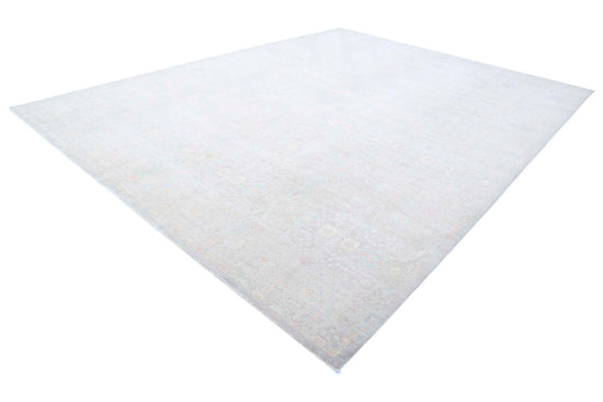 Transitional Hand Knotted Artemix Haji Jalili Wool Rug of Size 12'1'' X 15'8'' in Grey and Grey Colors - Made in Afghanistan