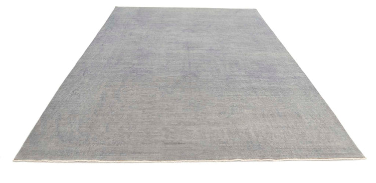 Transitional Hand Knotted Overdyed Haji Jalili Wool Rug of Size 8'3'' X 11'9'' in Grey and  Colors - Made in Afghanistan