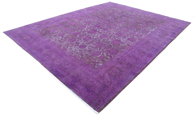 Transitional Hand Knotted Onyx Haji Jalili Wool Rug of Size 9'11'' X 13'0'' in Purple and Purple Colors - Made in Afghanistan