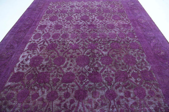 Transitional Hand Knotted Onyx Haji Jalili Wool Rug of Size 9'11'' X 13'0'' in Purple and Purple Colors - Made in Afghanistan