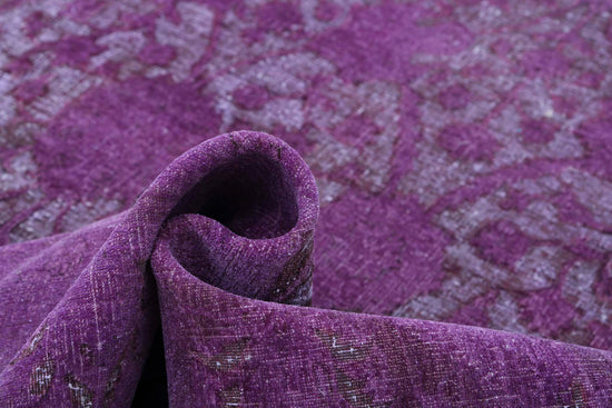 Transitional Hand Knotted Onyx Haji Jalili Wool Rug of Size 9'11'' X 13'0'' in Purple and Purple Colors - Made in Afghanistan