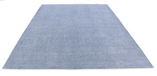 Transitional Hand Knotted Overdyed Haji Jalili Wool Rug of Size 7'10'' X 10'0'' in Grey and Grey Colors - Made in Afghanistan