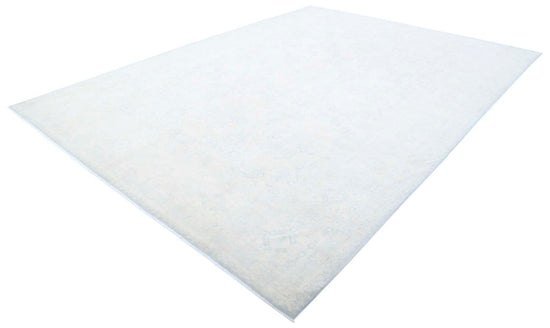 Transitional Hand Knotted Artemix Haji Jalili Wool Rug of Size 10'1'' X 13'6'' in Taupe and Ivory Colors - Made in Afghanistan
