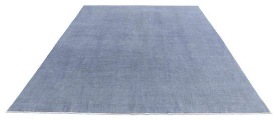 Transitional Hand Knotted Overdyed Haji Jalili Wool Rug of Size 7'11'' X 10'3'' in Grey and Grey Colors - Made in Afghanistan