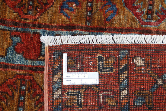 Tribal Hand Knotted Humna Humna Wool Rug of Size 4'2'' X 7'0'' in Rust and Multi Colors - Made in Afghanistan
