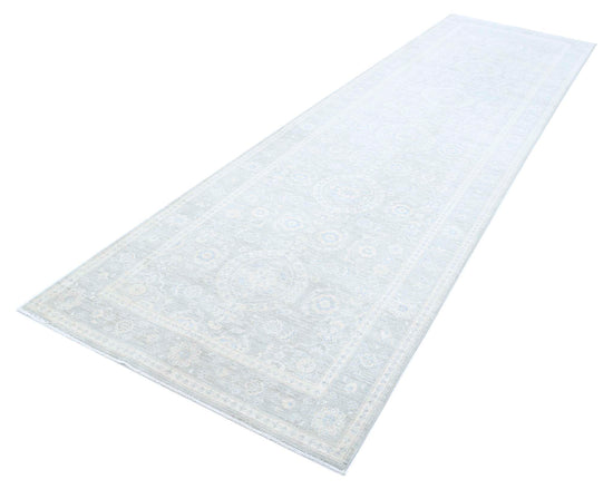 Traditional Hand Knotted Serenity Tabriz Wool Rug of Size 4'0'' X 14'3'' in Brown and Brown Colors - Made in Afghanistan