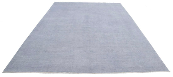 Transitional Hand Knotted Overdyed Tabriz Wool Rug of Size 8'8'' X 12'0'' in Grey and Grey Colors - Made in Afghanistan