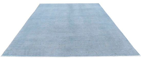 Transitional Hand Knotted Overdyed Tabriz Wool Rug of Size 8'5'' X 11'6'' in Grey and Grey Colors - Made in Afghanistan