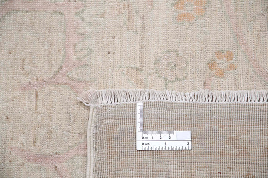 Traditional Hand Knotted Serenity Tabriz Wool Rug of Size 7'11'' X 9'9'' in Ivory and Ivory Colors - Made in Afghanistan