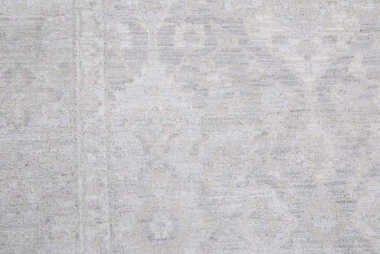 Traditional Hand Knotted Serenity Tabriz Wool Rug of Size 6'3'' X 9'7'' in Brown and Ivory Colors - Made in Afghanistan
