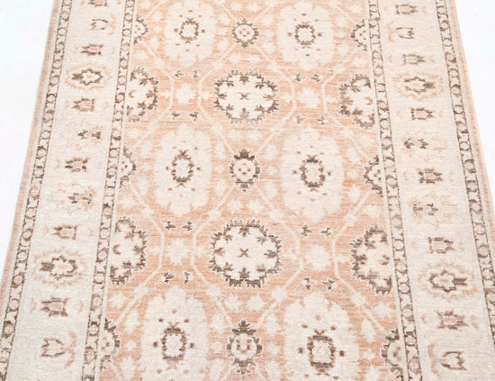 Traditional Hand Knotted Serenity Tabriz Wool Rug of Size 3'1'' X 4'9'' in Brown and Ivory Colors - Made in Afghanistan